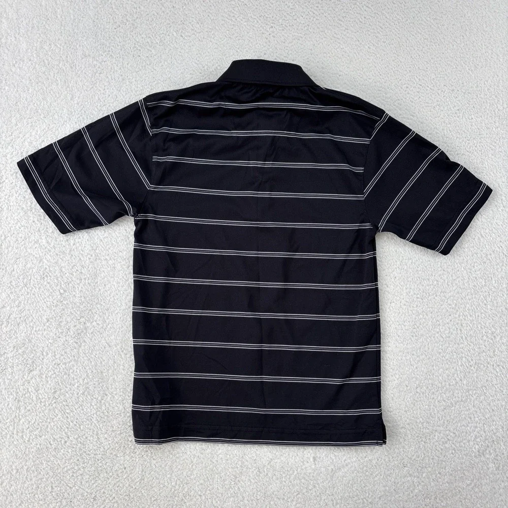 ALABAMA‎ CRIMSON TIDE Boys Performance Polo Shirt XS Black Stretch Football Golf